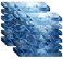 XUANINY Peel and Stick Tile Backsplash for Kitchen Bathroom SelfAdhesive Metal Aluminum 3D Wall Sticker 1181x118810 Sheets Blue