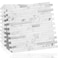 DICOFUN 10Sheet Peel and Stick Backsplash Tile Faux White Marble Look PVC Mixed Metal Stick on Backsplash Tiles for Kitchen and Bathroom 94 sqft