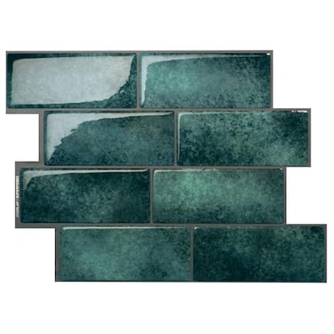 Smart Tiles SMART TILES Peel and Stick Backsplash 5 Sheets of 1156 x 838 3D Adhesive Peel and Stick Tile Backsplash for Kitchen Bathroom Wall Tile