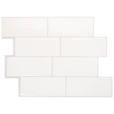 Smart Tiles SMART TILES Peel and Stick Backsplash 5 Sheets of 1156 x 838 3D Adhesive Peel and Stick Tile Backsplash for Kitchen Bathroom Wall Tile
