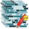 XFasten Kitchen Backsplash Sticky Tiles 10pcs 12 x 12 wMini Cutter Teal Peel and Stick Tile Backsplash for Kitchen Shower and Bathroom Waterproof Back Splashes for Kitchens Peel and Stick