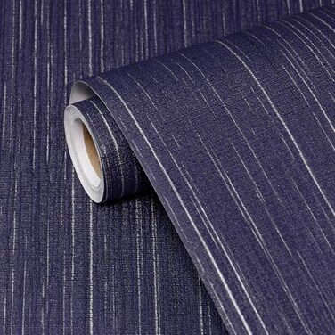 Biyoee Navy Blue Grasscloth Peel and Stick Wallpaper Textured Contact Paper 157 X 120 SelfAdhesive Removable Wallpaper for Cabinets Counter Top Liners