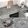 burgeliy Grey Marble Vinyl Wrap Protector Auto Modification Wallpaper 158x356 Classic Style Waterproof HeatResistant3D Thickened Peel and Stick Countertops Cabinets Self Adhesive Tint Film