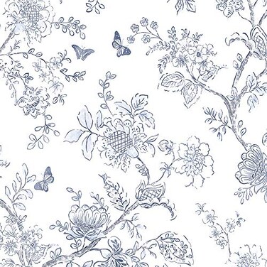 Norwall Butterfly Toile Wallpaper