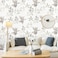 Caltero Beige Floral Peel and Stick Wallpaper 173 x 236 Removable Olive Eucalyptus Leaves Wallpaper for Cabinets and Walls