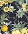 Danmyho Birds Self Adhesive Wallpaper Lemon Floral Peel and Stick Wallpaper Black Boho Waterproof Removable Contact Paper for Wall Home Decor 177x118