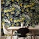 Danmyho Birds Self Adhesive Wallpaper Lemon Floral Peel and Stick Wallpaper Black Boho Waterproof Removable Contact Paper for Wall Home Decor 177x118