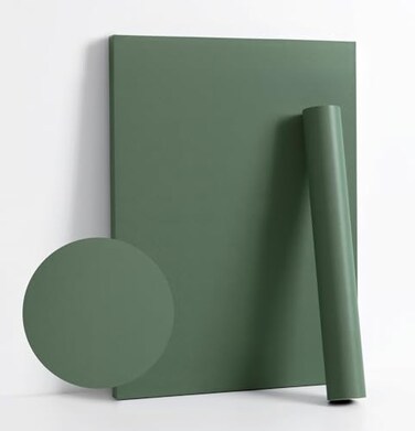 Dimoon 590x177 Green Peel and Stick Wallpaper Contact Paper Modern Self Adhesive Wall Paper Removable Renter Friendly Textured Solid Color Shelf Cabinet Vinyl Roll 590x177Dark Green