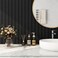 FunStick Modern Black Wallpaper Peel and Stick Textured Rattan Weave Removable Wall Paper Roll for Bathroom Bedroom Waterproof Dark Pattern Black Contact Paper for Cabinets Shelves Wall Decor 12x200