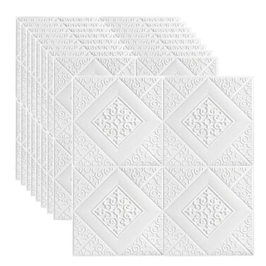 GRANDMEI 3D Ceiling Wallpaper9 Pieces 35 Sqft Peel and Stick SelfAdhesive Wall Panelfor Cover Up Bedroom Home Livingroom Background 9 Pack