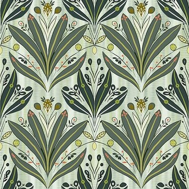 PeonyQueen Green Leaf Wallpaper Peel and Stick Wallpaper 173x393 Modern Botanical Contact Paper for Cabinets Waterproof Self Adhesive Wall Paper Removable Wallpapers Decorative Neutral Wallpapers for