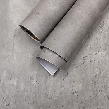 HOLOMEY Gray Concrete Wallpaper Peel and Stick with Cement Texture 24x354 inch Thick Matte Modern Industrial Waterproof Removable SelfAdhesive Paper for Kitchen Bedroom Bathroom