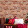 JiffDiff Brick Wallpaper Peel and Stick Removable Vintage Self Adhesive Wallpaper Renter Friendly Textured Stick on Wallpaper Contact Paper 173 x 120 Red Brick