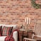 JiffDiff Brick Wallpaper Peel and Stick Removable Vintage Self Adhesive Wallpaper Renter Friendly Textured Stick on Wallpaper Contact Paper 173 x 120 Red Brick