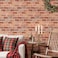 JiffDiff Brick Wallpaper Peel and Stick Removable Vintage Self Adhesive Wallpaper Renter Friendly Textured Stick on Wallpaper Contact Paper 173 x 120 Red Brick