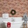 JiffDiff Brick Wallpaper Peel and Stick Removable Vintage Self Adhesive Wallpaper Renter Friendly Textured Stick on Wallpaper Contact Paper 173 x 120 Red Brick