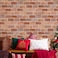 JiffDiff Brick Wallpaper Peel and Stick Removable Vintage Self Adhesive Wallpaper Renter Friendly Textured Stick on Wallpaper Contact Paper 173 x 120 Red Brick