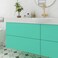 Livelynine 158x197 Solid Color Peel and Stick Wallpaper Aqua Green Thick Turquoise Contact Paper for Desk Classroom Locker Covering Kitchen Vinyl Wrap for Cabinets Renter Friendly Counter Top Covers
