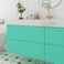 Livelynine 158x197 Solid Color Peel and Stick Wallpaper Aqua Green Thick Turquoise Contact Paper for Desk Classroom Locker Covering Kitchen Vinyl Wrap for Cabinets Renter Friendly Counter Top Covers