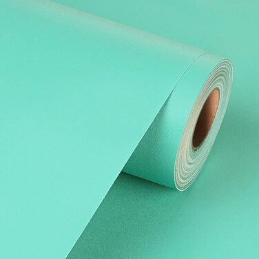 Livelynine 158x197 Solid Color Peel and Stick Wallpaper Aqua Green Thick Turquoise Contact Paper for Desk Classroom Locker Covering Kitchen Vinyl Wrap for Cabinets Renter Friendly Counter Top Covers