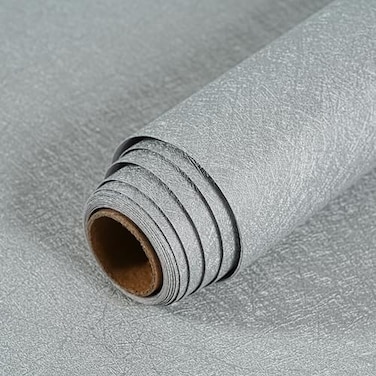 LOVADA Peel and Stick Wallpaper Silver Gray Silk Wall Paper 157 x 98 Inch Self Adhesive Wallpaper Peel and Stick Easy to Paste Wall Contact Paper for Stand Liner Table and Door Makeover Decor