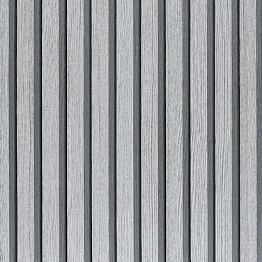 LOVADA Peel and Stick Wood Slat Wall Panels 175 x 100 Gray SelfAdhesive Wallpaper Roll 3D Textured Accent Wall Decor for Bedroom Living Room Office Easy DIY Removable Covering