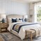 LXCREAT Removable Wallpaper Forgiving Blue and White Stripes Peel and Stick Wallpaper 1771 X 196 Modern Self Adhesive Vinyl for Home Renovation
