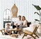 LXCREAT Removable Wallpaper Forgiving Blue and White Stripes Peel and Stick Wallpaper 1771 X 196 Modern Self Adhesive Vinyl for Home Renovation