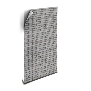 LZH-LP LZHLP Gray White Bricks SelfAdhesive Wallpaper 177236 Mottled Cement Brick Wall Texture Peel Stick Wallpaper Vinyl Film Roll for Wall Dcor