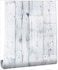 MJ-SKY MJSKY Wood SelfAdhesive Wallpaper Peel and Stick Shiplap Light GreyWhite Distressed Wood Plank Removable Wallpaper Home Decoration177 x 236
