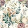 MuralPeel Boho Peony Floral White Pale Flowers Vintage Peel and Stick Wallpaper Self Adhesive Removable Easy Peel Off Stick on Wall Paper for Bedroom Cabinet Renter Friendly