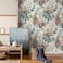 MuralPeel Boho Peony Floral White Pale Flowers Vintage Peel and Stick Wallpaper Self Adhesive Removable Easy Peel Off Stick on Wall Paper for Bedroom Cabinet Renter Friendly