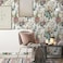 MuralPeel Boho Peony Floral White Pale Flowers Vintage Peel and Stick Wallpaper Self Adhesive Removable Easy Peel Off Stick on Wall Paper for Bedroom Cabinet Renter Friendly