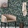 MuralPeel Vintage Blue Green Navy Leaf White Wildflower Plants Botanical Peel and Stick Wallpaper Easy Peel Off Self Adhesive Removable Stick on Wall Paper for Kitchen Renter Friendly