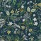 MuralPeel Vintage Blue Green Navy Leaf White Wildflower Plants Botanical Peel and Stick Wallpaper Easy Peel Off Self Adhesive Removable Stick on Wall Paper for Kitchen Renter Friendly