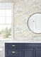 NextWall Cherry Blossom Grove Impressionistic Peel and Stick Wallpaper Parchment Morning Fog