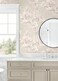 NextWall Cherry Blossom Grove Impressionistic Peel and Stick Wallpaper Parchment Rose