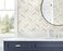 NextWall Faux Chevron Marble Tile Peel and Stick Wallpaper Metallic Gold Pearl Gray