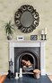 NextWall Star Burst Geo Mid Century Peel and Stick Wallpaper Ivory Metallic Gold