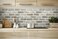 NextWall Washed Faux Brick Smooth Peel and Stick Wallpaper