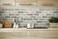 NextWall Washed Faux Brick Smooth Peel and Stick Wallpaper