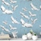 Mounting UP Peel and Stick Wallpaper for Home Decoration Kitchen White Crane Blue Wallpaper Removable Vinyl Self Adhesive Shelf Paper Drawer Liner Roll House Workshop Office 173 x 118 TH80963