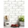 RoomMates RMK11939WP White and Taupe Brick Peel and Stick Wallpaper