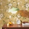 Simon&amp;Siff SimonSiff Boho Wallpaper Peel and Stick Floral Daisy Wallpaper Yellow Peel and Stick Wall Paper 79x173