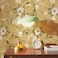 Simon&amp;Siff SimonSiff Boho Wallpaper Peel and Stick Floral Daisy Wallpaper Yellow Peel and Stick Wall Paper 79x173