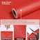 SOON AFTER Red Peel and Stick Wallpaper Solid Red Contact Paper Matte Self Adhesive Waterproof Vinyl Roll for Wall CoveringsCabinetsCountertopsBedroomKitchen 157x118