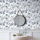Surface Style Dog Doodle Peel and Stick Wallpaper WhiteBlue