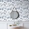 Surface Style Dog Doodle Peel and Stick Wallpaper WhiteBlue