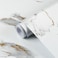 TANONE White Marble Contact Paper for Countertops Waterproof Wallpaper Peel and Stick for Cabinets Removable Matte Gold White Marble Vinyl Wrap for Kitchen Bathroom Counter 178x 118