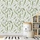 VaryPaper 177x118 Boho Leaf Wallpaper Peel and Stick Wallpaper Green Moss Leaf Wall Mural Removable Self Adhesive Leaf Contact Paper Decorative for Bedroom Cabinets Walls Shelves Vinyl Roll